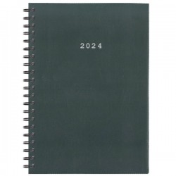 Ημερήσιο Ημερολόγιο 2024 Μικρό Σπιράλ 12x17 ΓΚΡΙ BASIC NEXT